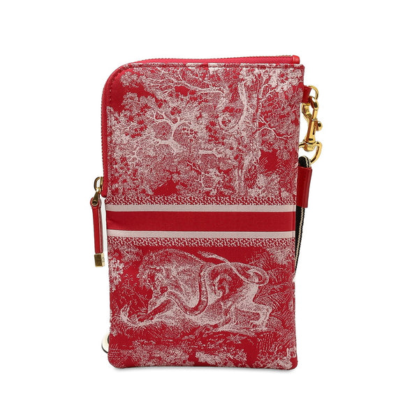 ディオール トラベル マルチファンクション ポーチ ショルダーポーチ ピンク ホワイト キャンバス レディース Dior 【中古】