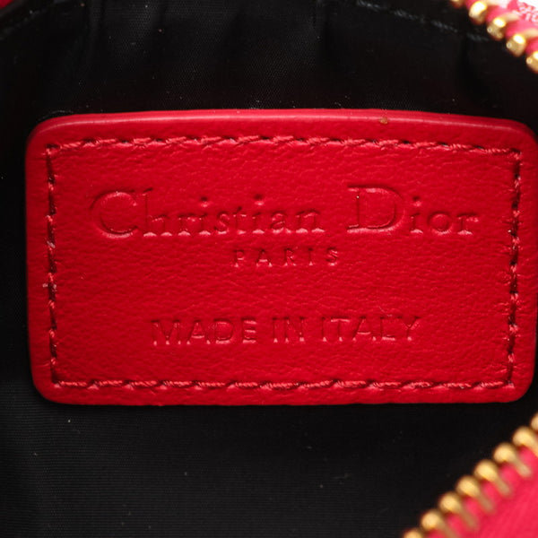 ディオール トラベル マルチファンクション ポーチ ショルダーポーチ ピンク ホワイト キャンバス レディース Dior 【中古】