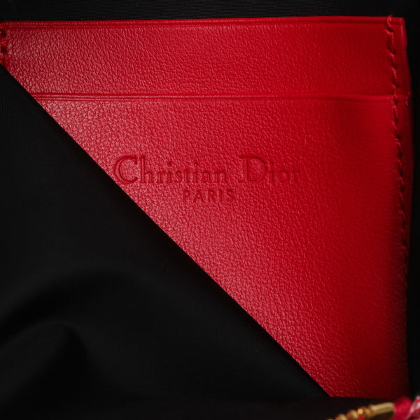ディオール トラベル マルチファンクション ポーチ ショルダーポーチ ピンク ホワイト キャンバス レディース Dior 【中古】