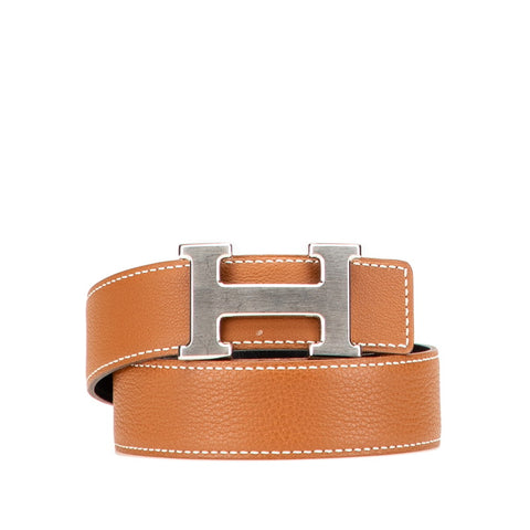 エルメス コンスタンスH リバーシブル ベルト サイズ:70 ブラウン エバーカラー ボックスカーフ レディース HERMES 【中古】
