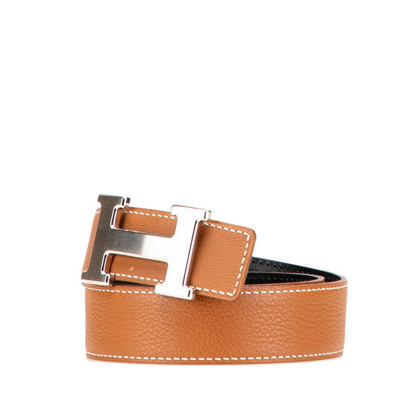 エルメス コンスタンスH リバーシブル ベルト サイズ:70 ブラウン エバーカラー ボックスカーフ レディース HERMES 【中古】