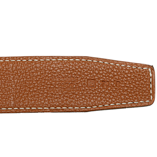 エルメス コンスタンスH リバーシブル ベルト サイズ:70 ブラウン エバーカラー ボックスカーフ レディース HERMES 【中古】