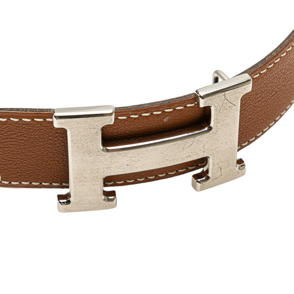 エルメス コンスタンスH リバーシブル ベルト サイズ:70 ブラウン エバーカラー ボックスカーフ レディース HERMES 【中古】