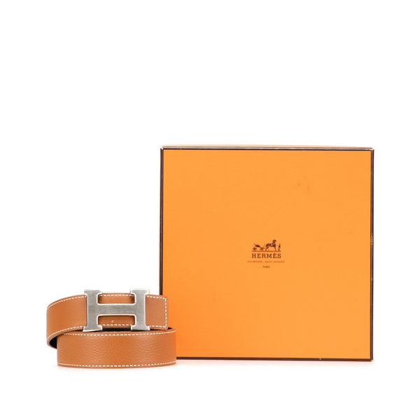 エルメス コンスタンスH リバーシブル ベルト サイズ:70 ブラウン エバーカラー ボックスカーフ レディース HERMES 【中古】