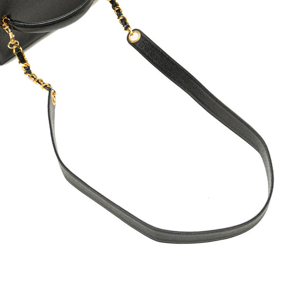 シャネル ココマーク バニティバッグ ショルダーバッグ 2WAY ブラック キャビアスキン レディース CHANEL 【中古】