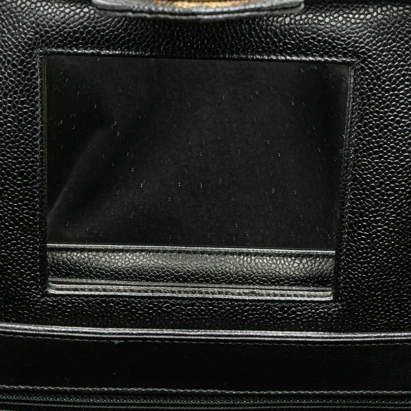 シャネル ココマーク バニティバッグ ショルダーバッグ 2WAY ブラック キャビアスキン レディース CHANEL 【中古】