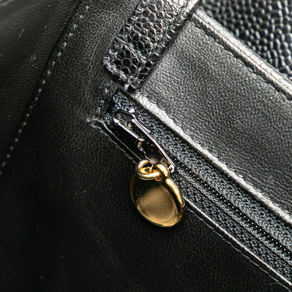 シャネル ココマーク バニティバッグ ショルダーバッグ 2WAY ブラック キャビアスキン レディース CHANEL 【中古】