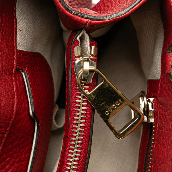 グッチ バンブー ハンドバッグ ショルダーバッグ 2WAY 323660 レッド レザー レディース GUCCI 【中古】