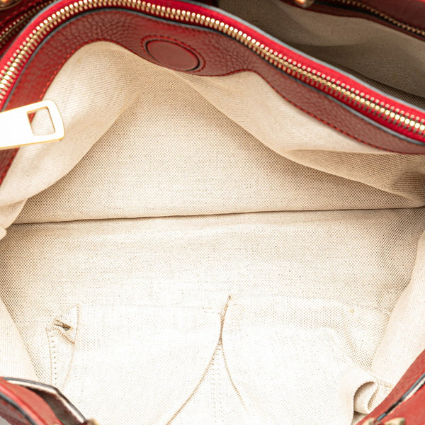 グッチ バンブー ハンドバッグ ショルダーバッグ 2WAY 323660 レッド レザー レディース GUCCI 【中古】