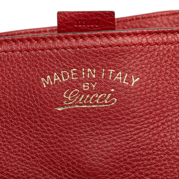 グッチ バンブー ハンドバッグ ショルダーバッグ 2WAY 323660 レッド レザー レディース GUCCI 【中古】