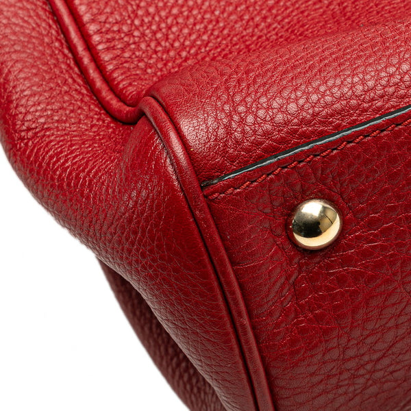 グッチ バンブー ハンドバッグ ショルダーバッグ 2WAY 323660 レッド レザー レディース GUCCI 【中古】