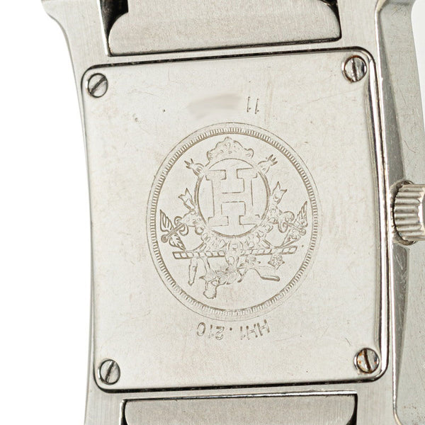 エルメス Hウォッチ 腕時計 HH1.210 クオーツ ホワイト文字盤 ステンレススチール レディース HERMES 【中古】