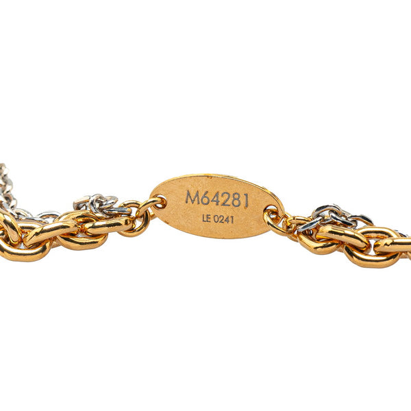 ルイ ヴィトン コリエ ルイーズ ネックレス M64281 ゴールド シルバー メッキ レディース LOUIS VUITTON 【中古】