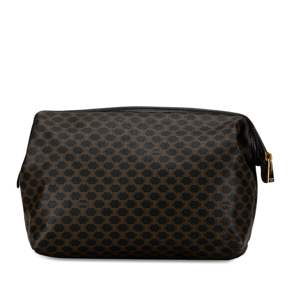 セリーヌ マカダム セカンドバッグ クラッチバッグ ブラック ブラウン PVC レザー レディース CELINE 【中古】