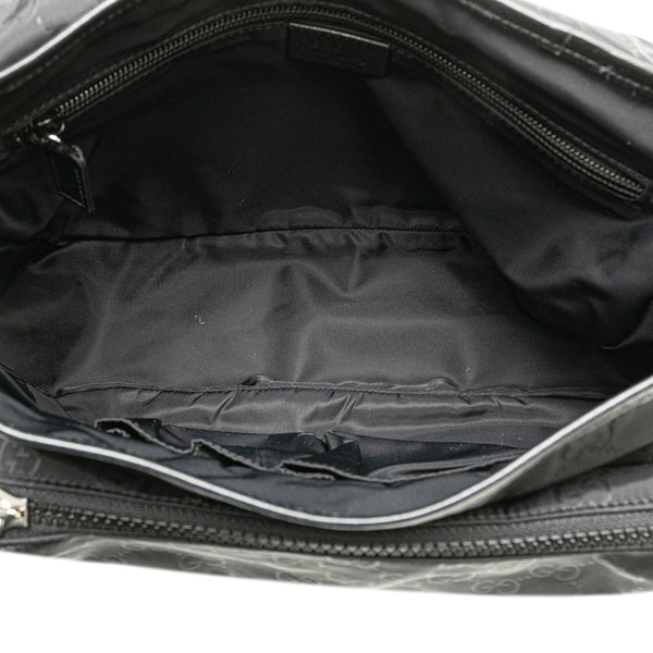 グッチ GGナイロン ミディアム メッセンジャーバッグ ショルダーバッグ 510335 ブラック ナイロン レザー レディース GUCCI 【中古】