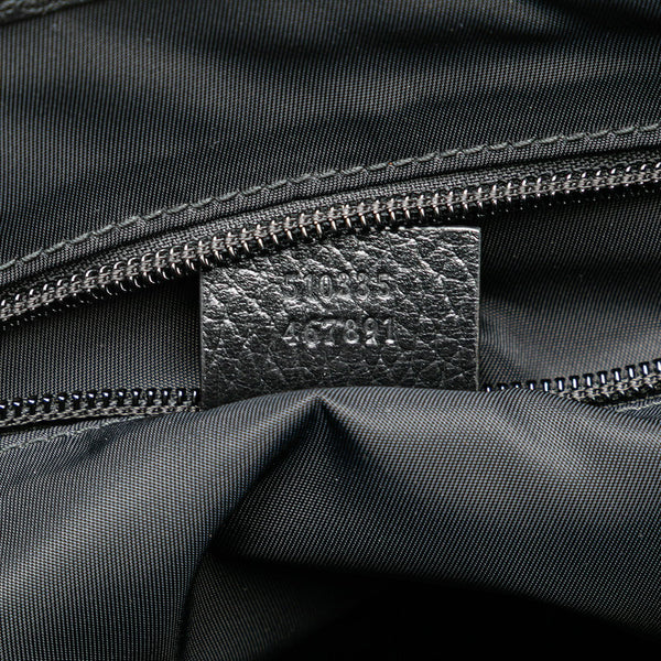 グッチ GGナイロン ミディアム メッセンジャーバッグ ショルダーバッグ 510335 ブラック ナイロン レザー レディース GUCCI 【中古】