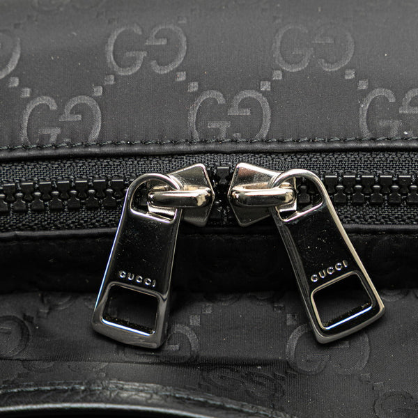 グッチ GGナイロン ミディアム メッセンジャーバッグ ショルダーバッグ 510335 ブラック ナイロン レザー レディース GUCCI 【中古】