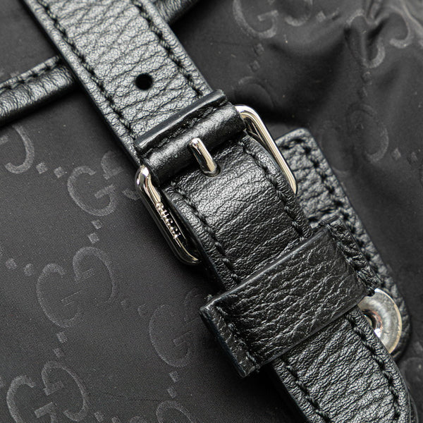 グッチ GGナイロン ミディアム メッセンジャーバッグ ショルダーバッグ 510335 ブラック ナイロン レザー レディース GUCCI 【中古】