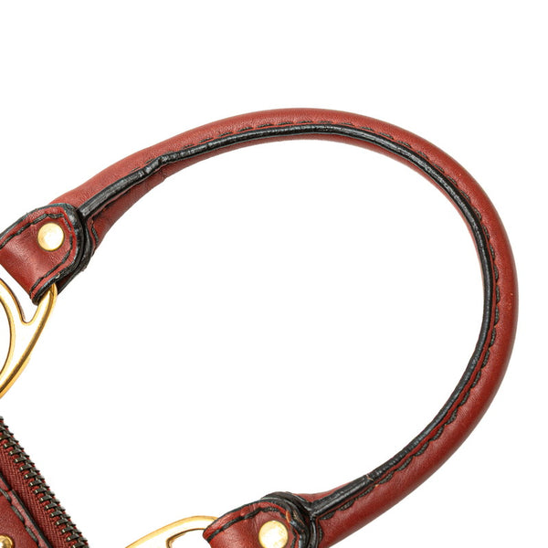 グッチ グッチシマ スタッズ ハンドバッグ ショルダーバッグ 2WAY 207282 レッド レザー レディース GUCCI 【中古】