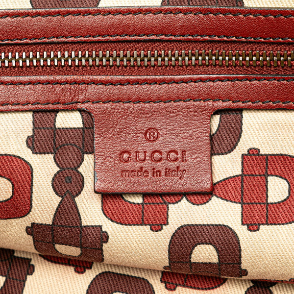 グッチ グッチシマ スタッズ ハンドバッグ ショルダーバッグ 2WAY 207282 レッド レザー レディース GUCCI 【中古】