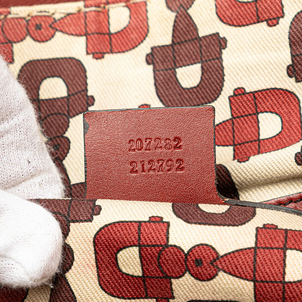 グッチ グッチシマ スタッズ ハンドバッグ ショルダーバッグ 2WAY 207282 レッド レザー レディース GUCCI 【中古】