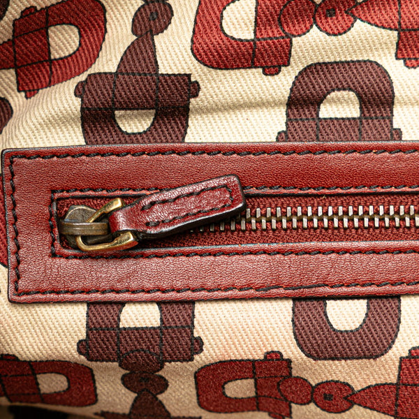 グッチ グッチシマ スタッズ ハンドバッグ ショルダーバッグ 2WAY 207282 レッド レザー レディース GUCCI 【中古】