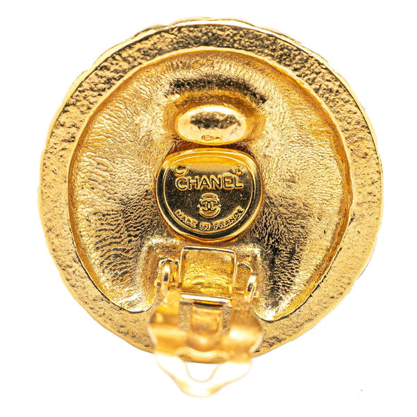 シャネル ココマーク ラウンド イヤリング ゴールド メッキ レディース CHANEL 【中古】