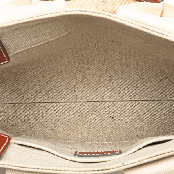 クロエ ウッディ スモール ハンドバッグ ショルダーバッグ 2WAY ベージュ ブラウン キャンバス レザー レディース Chloe 【中古】