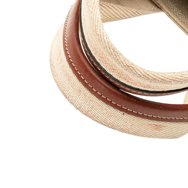 クロエ ウッディ スモール ハンドバッグ ショルダーバッグ 2WAY ベージュ ブラウン キャンバス レザー レディース Chloe 【中古】