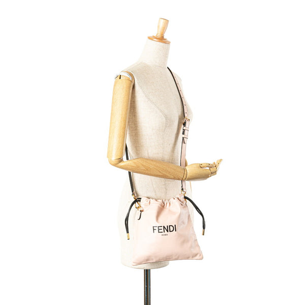 フェンディ スリムクラッチ ショルダーバッグ 8BT337 ピンク レザー レディース FENDI 【中古】