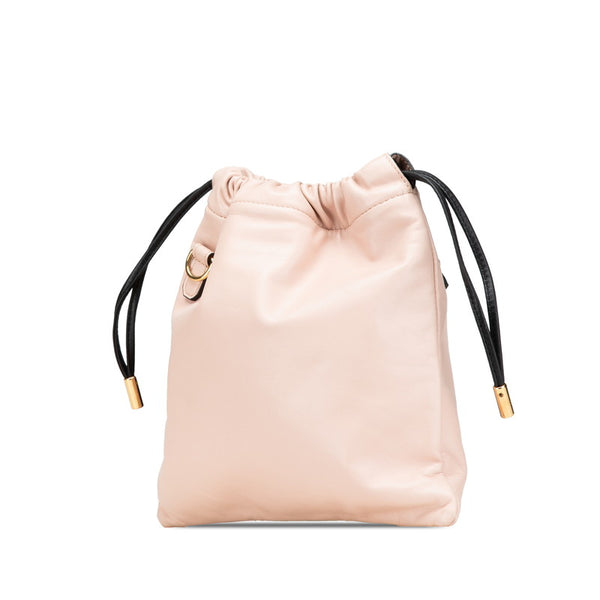 フェンディ スリムクラッチ ショルダーバッグ 8BT337 ピンク レザー レディース FENDI 【中古】