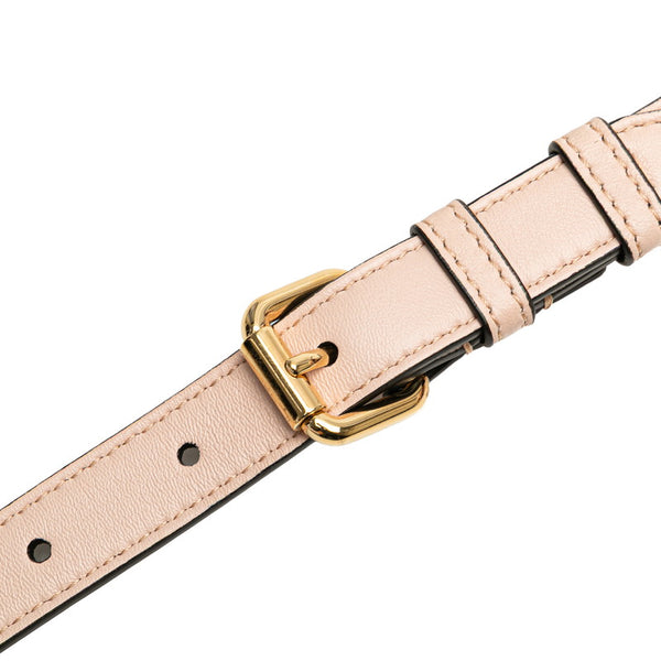 フェンディ スリムクラッチ ショルダーバッグ 8BT337 ピンク レザー レディース FENDI 【中古】