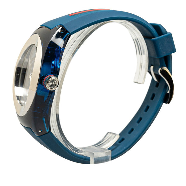 グッチ SYNC シンク ブルーダイヤル 腕時計 137.1 クオーツ ブルー文字盤 ステンレススチール メンズ GUCCI 【中古】