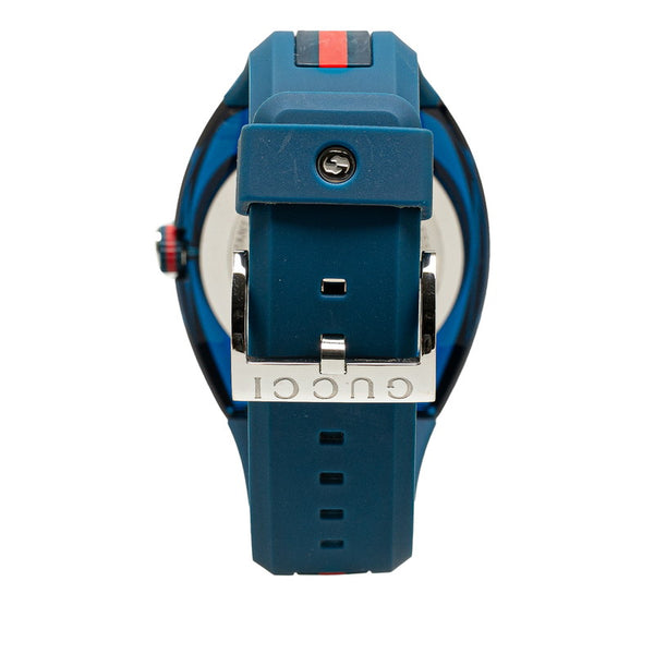 グッチ SYNC シンク ブルーダイヤル 腕時計 137.1 クオーツ ブルー文字盤 ステンレススチール メンズ GUCCI 【中古】