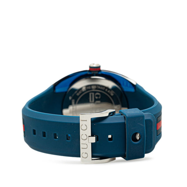 グッチ SYNC シンク ブルーダイヤル 腕時計 137.1 クオーツ ブルー文字盤 ステンレススチール メンズ GUCCI 【中古】