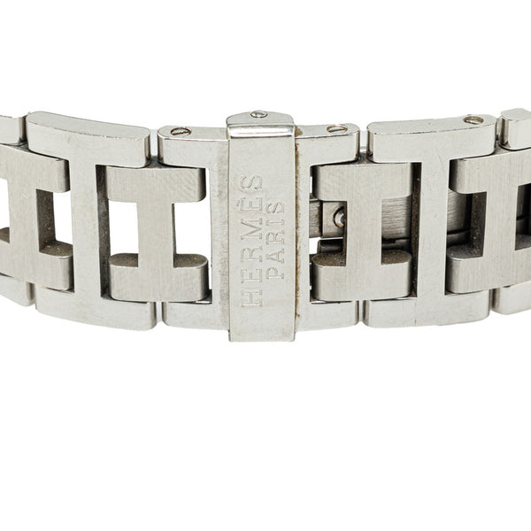 エルメス クリッパー 腕時計 CL6.710 クオーツ ホワイト文字盤 ステンレススチール メンズ HERMES 【中古】