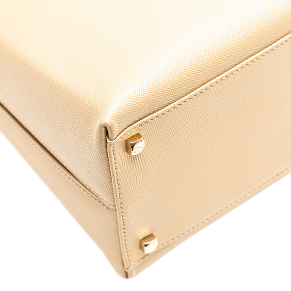 サルヴァトーレフェラガモ ガンチーニ トップハンドル ハンドバッグ ショルダーバッグ 2WAY AF-21 0290 ベージュ レザー レディース Salvatore Ferragamo 【中古】