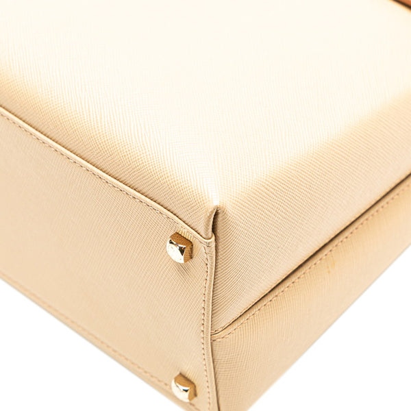 サルヴァトーレフェラガモ ガンチーニ トップハンドル ハンドバッグ ショルダーバッグ 2WAY AF-21 0290 ベージュ レザー レディース Salvatore Ferragamo 【中古】