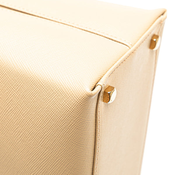 サルヴァトーレフェラガモ ガンチーニ トップハンドル ハンドバッグ ショルダーバッグ 2WAY AF-21 0290 ベージュ レザー レディース Salvatore Ferragamo 【中古】