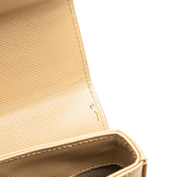 サルヴァトーレフェラガモ ガンチーニ トップハンドル ハンドバッグ ショルダーバッグ 2WAY AF-21 0290 ベージュ レザー レディース Salvatore Ferragamo 【中古】