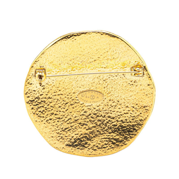 シャネル ヴィンテージ ココマーク 太陽 モチーフ ラージ ブローチ ゴールド メッキ レディース CHANEL 【中古】