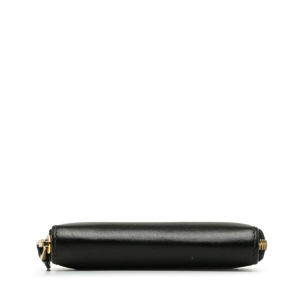 グッチ コンパクト ミニ ロゴ コインケース 小銭入れ 547597 ブラック レザー レディース GUCCI 【中古】