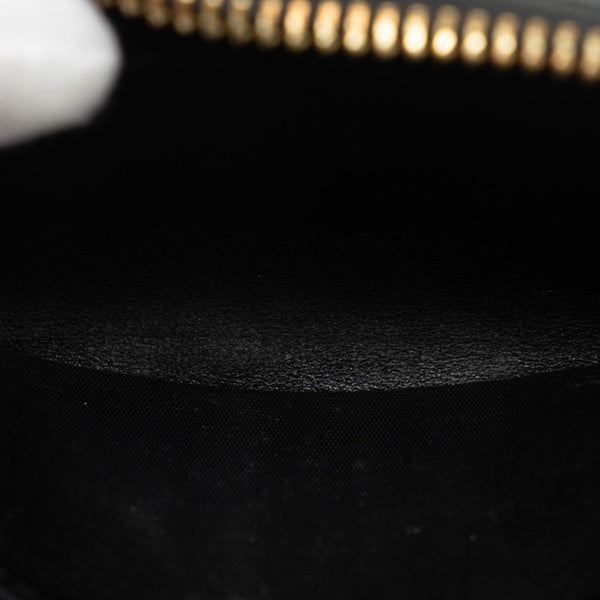 グッチ コンパクト ミニ ロゴ コインケース 小銭入れ 547597 ブラック レザー レディース GUCCI 【中古】