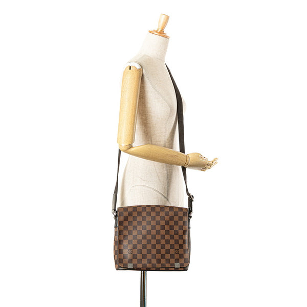 ルイ ヴィトン ダミエ ディストリクトPM ショルダーバッグ N41031 ブラウン PVC レザー レディース LOUIS VUITTON 【中古】