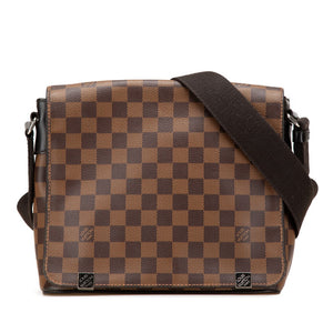 ルイ ヴィトン ダミエ ディストリクトPM ショルダーバッグ N41031 ブラウン PVC レザー レディース LOUIS VUITTON 【中古】
