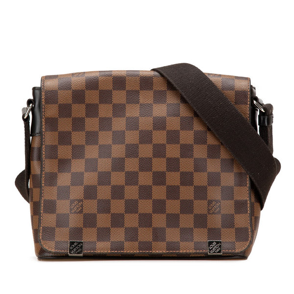 ルイ ヴィトン ダミエ ディストリクトPM ショルダーバッグ N41031 ブラウン PVC レザー レディース LOUIS VUITTON 【中古】