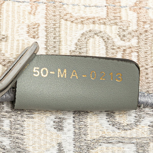 クリスチャンディオール オブリーク ブックトート ミディアム トートバッグ ホワイト グレー キャンバス レディース Christian Dior 【中古】