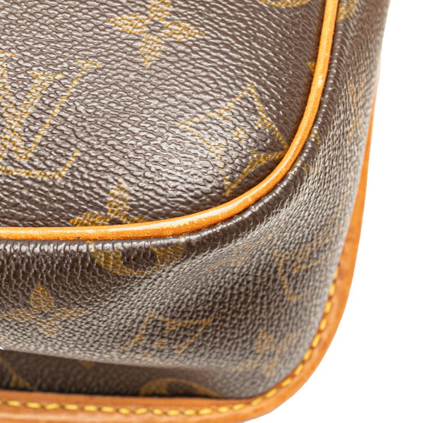ルイ ヴィトン モノグラム ソローニュ 斜め掛け ショルダーバッグ M42250 ブラウン PVC レザー レディース LOUIS VUITTON 【中古】