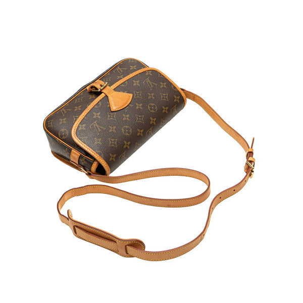 ルイ ヴィトン モノグラム ソローニュ 斜め掛け ショルダーバッグ M42250 ブラウン PVC レザー レディース LOUIS VUITTON 【中古】