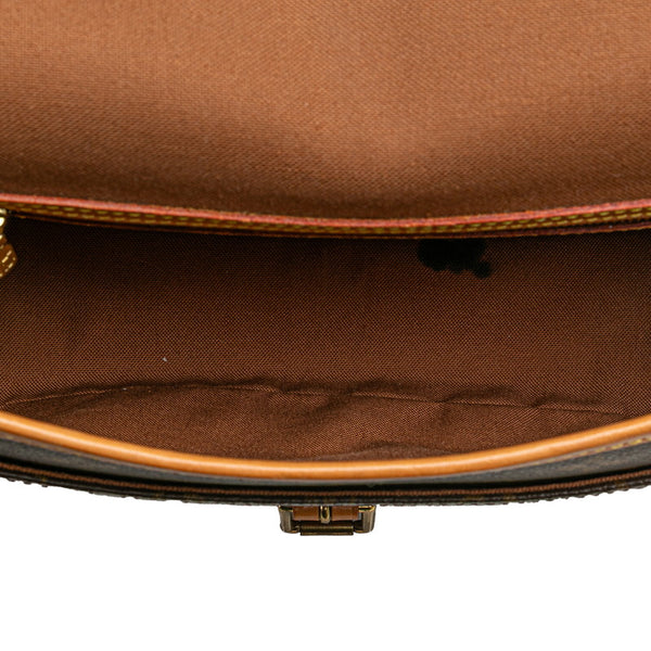 ルイ ヴィトン モノグラム ソローニュ 斜め掛け ショルダーバッグ M42250 ブラウン PVC レザー レディース LOUIS VUITTON 【中古】